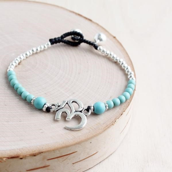 Ohm Stone Alloy Bracelet