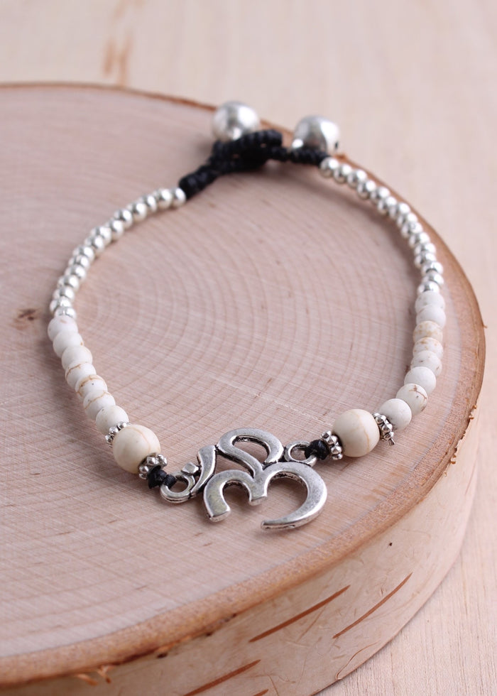 Ohm Stone Alloy Bracelet