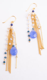 Thai Crystal & Fringe Earrings