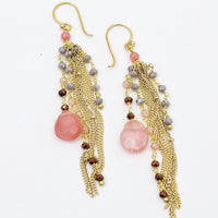 Thai Crystal & Fringe Earrings