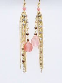 Thai Crystal & Fringe Earrings