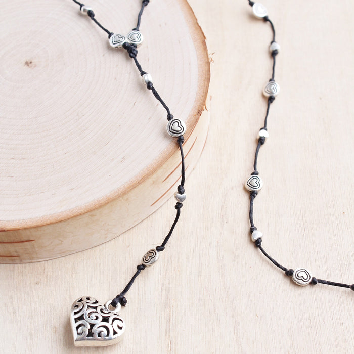 Small Puffy Heart Alloy Necklace | Shop Bali Queen