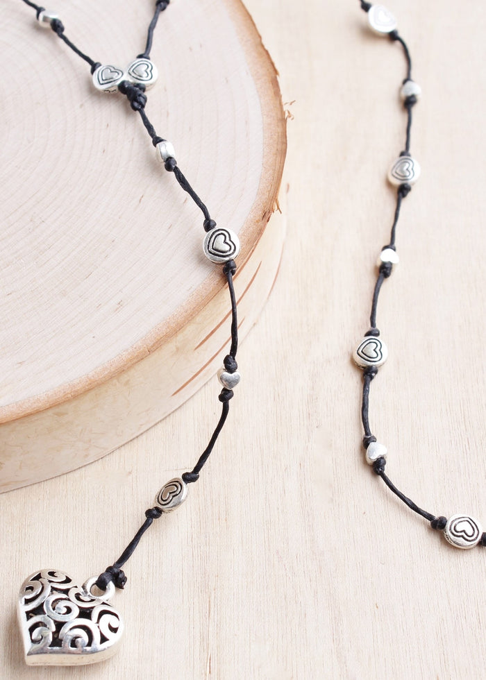 Small Puffy Heart Alloy Necklace | Shop Bali Queen