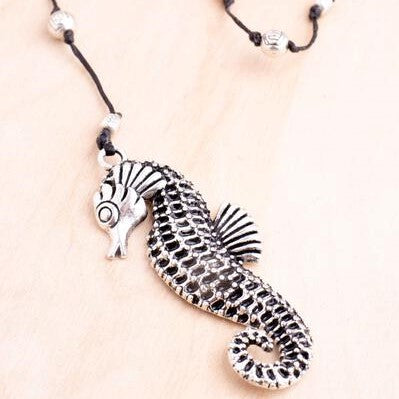 Lg Seahorse Alloy Necklace