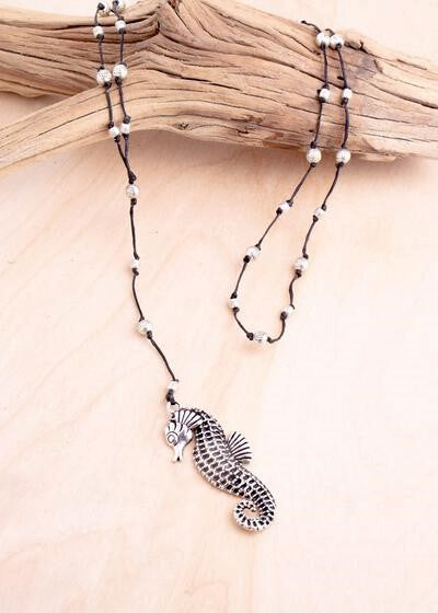 Lg Seahorse Alloy Necklace
