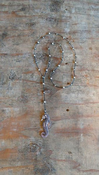 Lg Seahorse Alloy Necklace