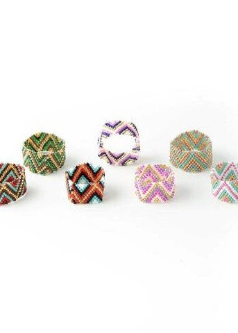 Skinny Beaded Ring 6 Pack | Shop Bali Queen