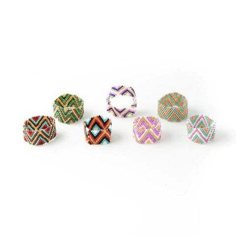 Skinny Beaded Ring 6 Pack | Shop Bali Queen
