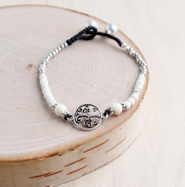 Tree Of Life Stone Alloy Bracelet
