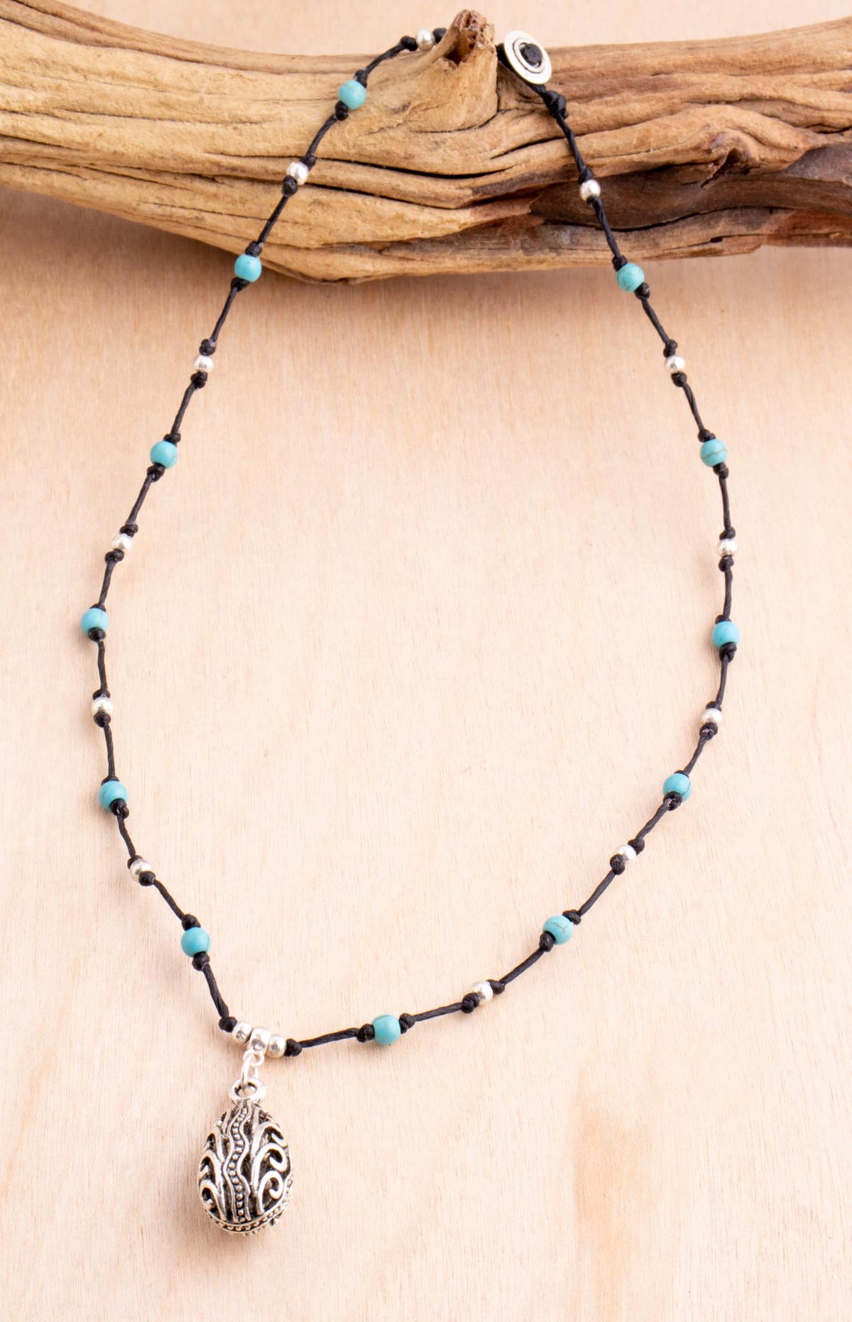 Turquoise Filigree Alloy Choker | Shop Bali Queen