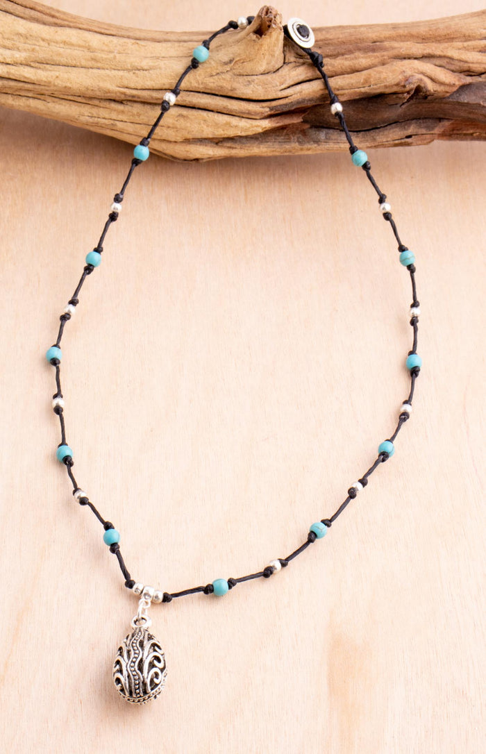 Turquoise Filigree Alloy Choker | Shop Bali Queen