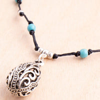 Turquoise Filigree Alloy Choker