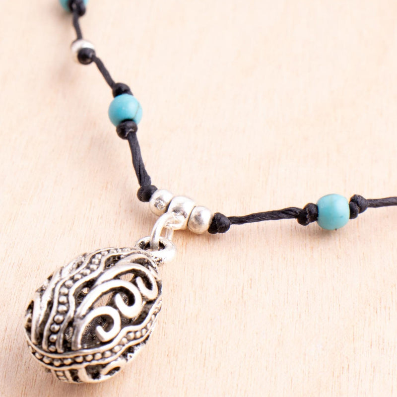 Turquoise Filigree Alloy Choker | Shop Bali Queen