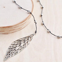 Webbed Leaf Alloy Necklace | Shop Bali Queen