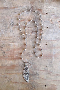 Webbed Leaf Alloy Necklace | Shop Bali Queen